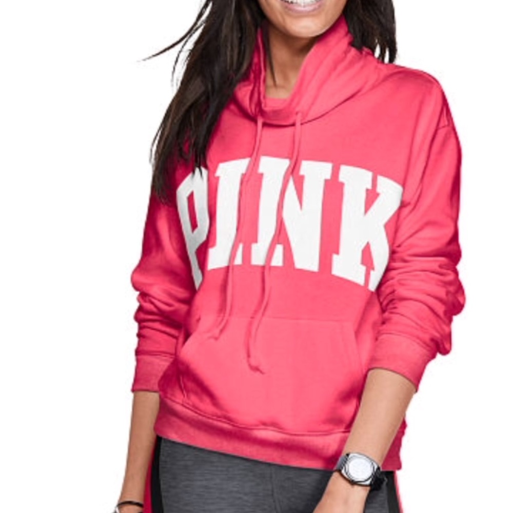 💕PINK COWL NECK FLEECE💕